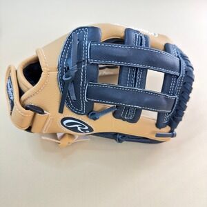 NEW Rawlings Playmaker 11.5" Youth Baseball Glove WPM115NC RHT Camel Navy NWOT